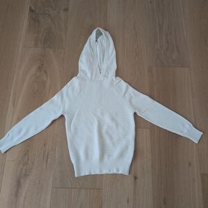 Cat & Jack White Hooded Knit Sweater